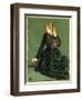 The Harp Player, a Study of Annie Miller, 1872 (W/C and Gouache)-Dante Gabriel Rossetti-Framed Giclee Print