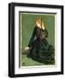 The Harp Player, a Study of Annie Miller, 1872 (W/C and Gouache)-Dante Gabriel Rossetti-Framed Giclee Print