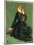 The Harp Player, a Study of Annie Miller, 1872 (W/C and Gouache)-Dante Gabriel Rossetti-Mounted Giclee Print