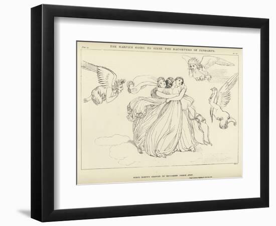 The Harpies Going to Seize the Daughters of Pandarus-John Flaxman-Framed Premium Giclee Print