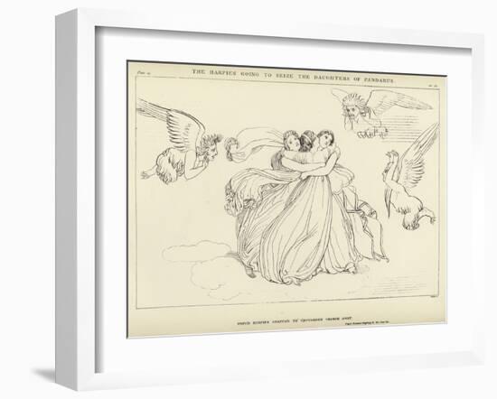 The Harpies Going to Seize the Daughters of Pandarus-John Flaxman-Framed Giclee Print