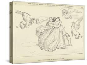 The Harpies Going to Seize the Daughters of Pandarus-John Flaxman-Stretched Canvas