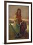 The Harpist, 1859-Ernest Antoine Hebert-Framed Giclee Print