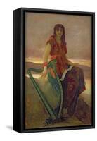 The Harpist, 1859-Ernest Antoine Hebert-Framed Stretched Canvas