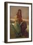 The Harpist, 1859-Ernest Antoine Hebert-Framed Giclee Print