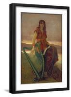 The Harpist, 1859-Ernest Antoine Hebert-Framed Giclee Print