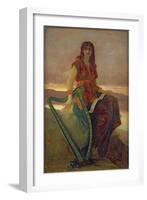 The Harpist, 1859-Ernest Antoine Hebert-Framed Giclee Print