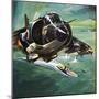 The Harrier Jump Jet Joins the Navy-Wilf Hardy-Mounted Giclee Print