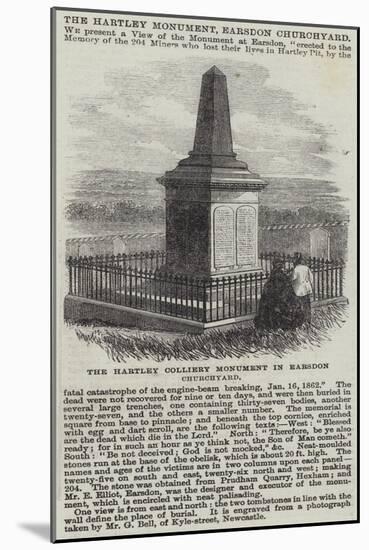 The Hartley Colliery Monument in Earsdon Churchyard-null-Mounted Giclee Print