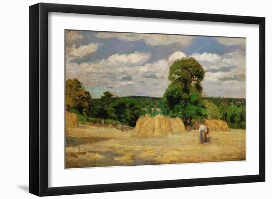 The Harvest, 1876-Camille Pissarro-Framed Giclee Print