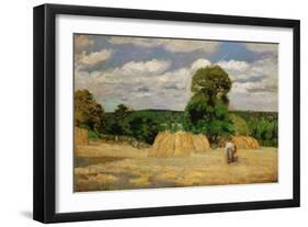 The Harvest, 1876-Camille Pissarro-Framed Giclee Print