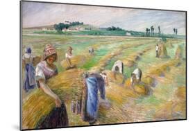 The Harvest, 1882-Camille Pissarro-Mounted Giclee Print