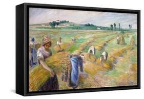 The Harvest, 1882-Camille Pissarro-Framed Stretched Canvas