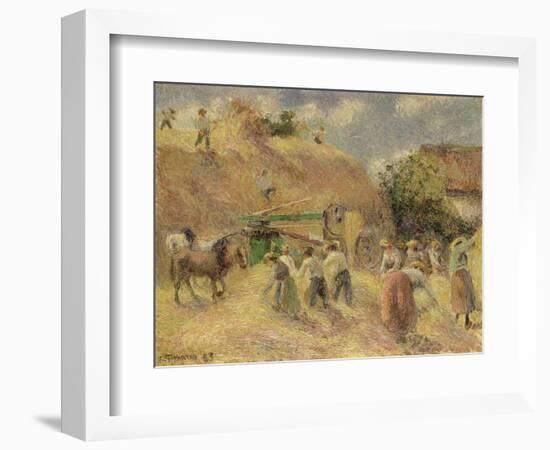 The Harvest, 1883-Camille Pissarro-Framed Giclee Print