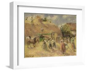 The Harvest, 1883-Camille Pissarro-Framed Giclee Print