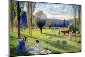 The Harvest, 1895-Henri Martin-Mounted Giclee Print