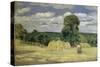 The Harvest at Montfoucault-Camille Pissarro-Stretched Canvas