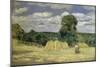 The Harvest at Montfoucault-Camille Pissarro-Mounted Giclee Print