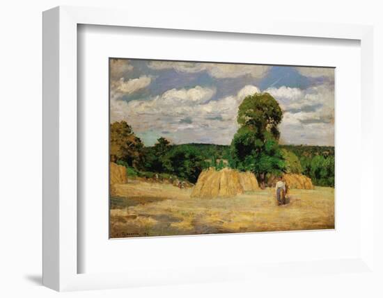 The Harvest, c.1876-Camille Pissarro-Framed Art Print