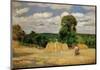 The Harvest, c.1876-Camille Pissarro-Mounted Art Print