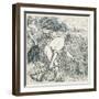 The Harvest, C.1895 (Pen & Ink with Lead White Gouache on Paper)-Camille Pissarro-Framed Giclee Print