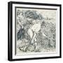 The Harvest, C.1895 (Pen & Ink with Lead White Gouache on Paper)-Camille Pissarro-Framed Giclee Print