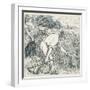 The Harvest, C.1895 (Pen & Ink with Lead White Gouache on Paper)-Camille Pissarro-Framed Giclee Print