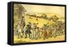 'The Harvest Home'-Thomas Rowlandson-Framed Stretched Canvas