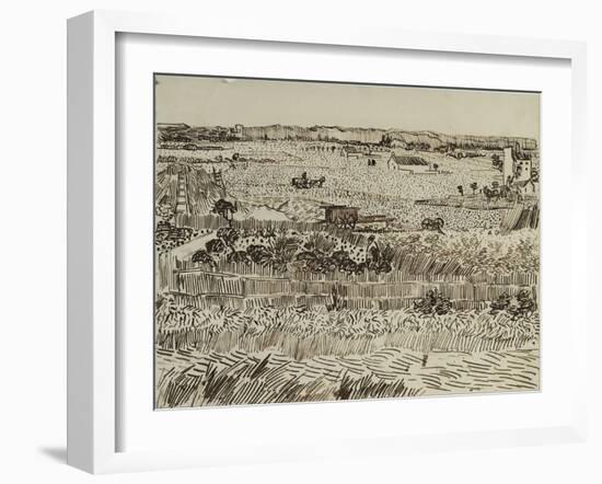 The Harvest in Provence (For Émile Bernar), 1888-Vincent van Gogh-Framed Giclee Print