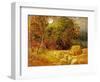 The Harvest Moon, 1833 (Oil on Paper Laid on Panel)-Samuel Palmer-Framed Giclee Print