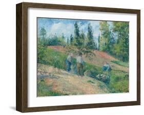 The Harvest, Pontoise, 1880-Camille Pissarro-Framed Giclee Print