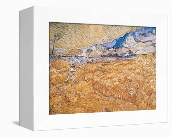 The Harvester-Vincent van Gogh-Framed Stretched Canvas