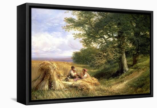 The Harvesters, 1881-George Vicat Cole-Framed Stretched Canvas