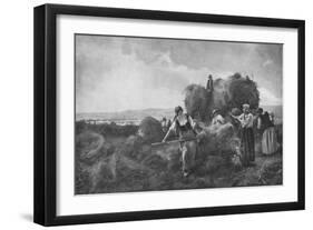 'The Harvesters', c1885, (1912)-Julien Dupre-Framed Giclee Print