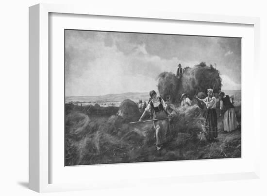 'The Harvesters', c1885, (1912)-Julien Dupre-Framed Giclee Print