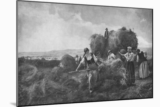 'The Harvesters', c1885, (1912)-Julien Dupre-Mounted Giclee Print