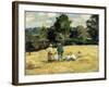 The Harvesters Rest, Montfoucault; Le Repos Des Moissoneurs, Monfoucault, 1875-Camille Pissarro-Framed Giclee Print