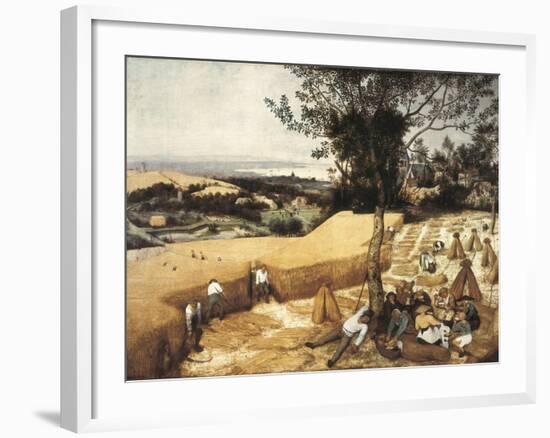 The Harvesters-Pieter Bruegel the Elder-Framed Art Print