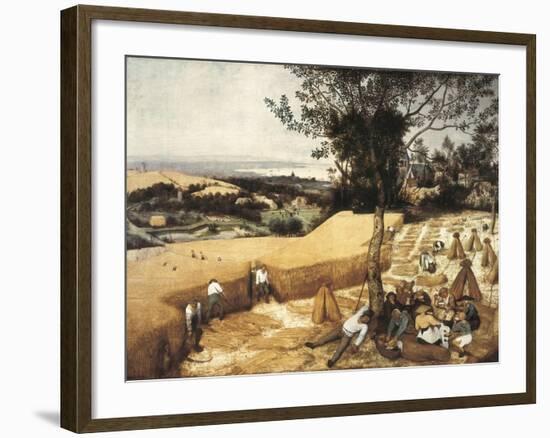 The Harvesters-Pieter Bruegel the Elder-Framed Art Print