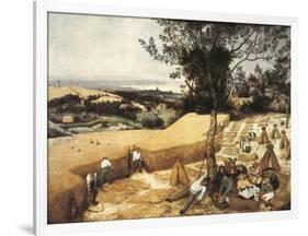 The Harvesters-Pieter Bruegel the Elder-Framed Art Print