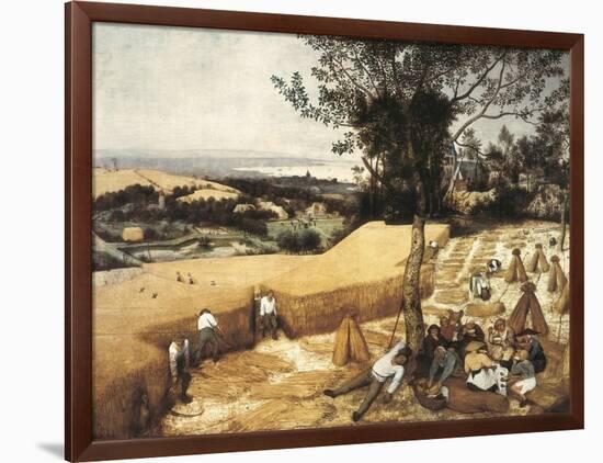 The Harvesters-Pieter Bruegel the Elder-Framed Art Print