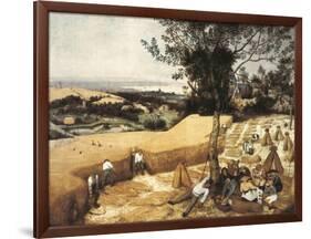 The Harvesters-Pieter Bruegel the Elder-Framed Art Print