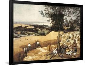 The Harvesters-Pieter Bruegel the Elder-Framed Art Print