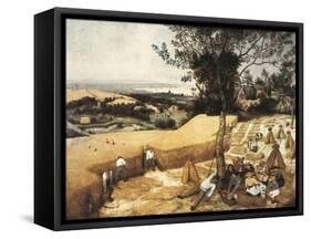 The Harvesters-Pieter Bruegel the Elder-Framed Stretched Canvas