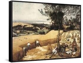 The Harvesters-Pieter Bruegel the Elder-Framed Stretched Canvas