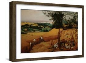 The Harvesters-Pieter Breughel the Elder-Framed Art Print