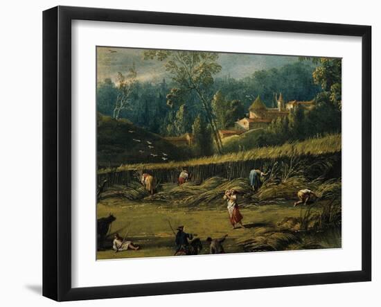 The Harvesting, Detail from the Summer-Antonio Diziani-Framed Giclee Print