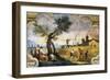 The Harvesting, Fresco by Giovanni Francesco Barbieri, known as Il Guercino-null-Framed Giclee Print