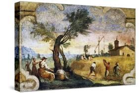 The Harvesting, Fresco by Giovanni Francesco Barbieri, known as Il Guercino-null-Stretched Canvas