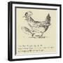 The Hasty Higgledipiggledy Hen-Edward Lear-Framed Giclee Print